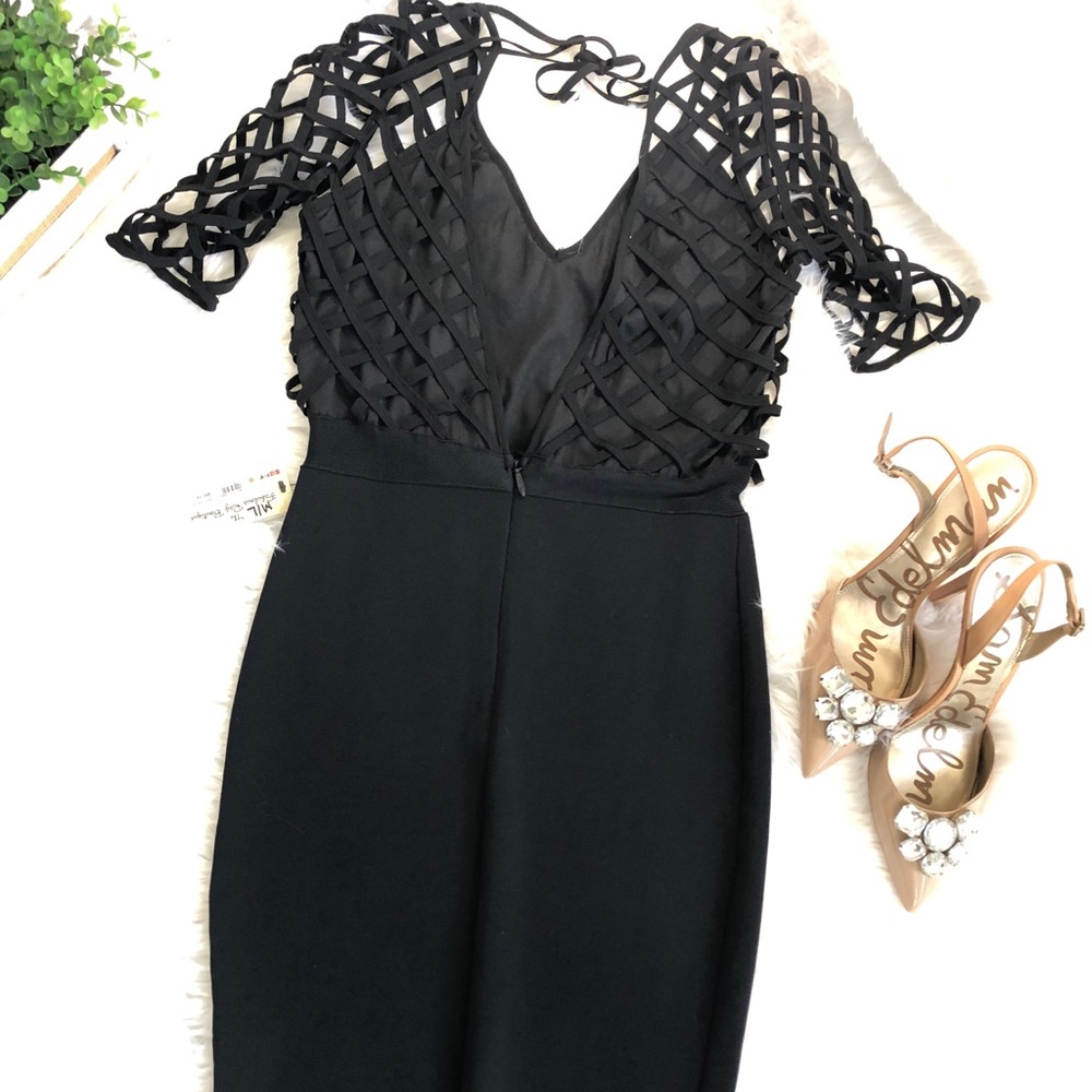 NWT Black Mini Dress Short LBD Short Sleeve L